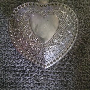 Heart-Shaped Silver Trinket Box